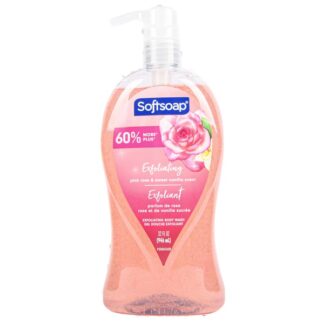 Softsoap Bodywash Exfoloating Pink Rose 32 Oz