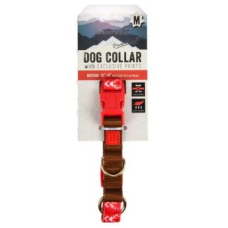Avalanche Dog Reflective Collar Buck Red Print Asst Sz