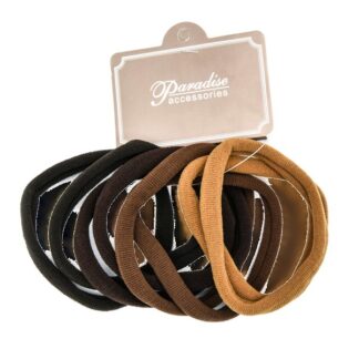 Hair Tie Pony Tail Large Brown Mix #H1179Br