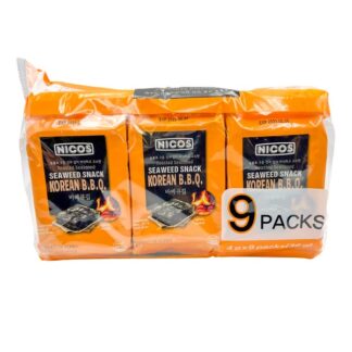 Nicos Seaweed Snack Korean Bbq 12X9Pk