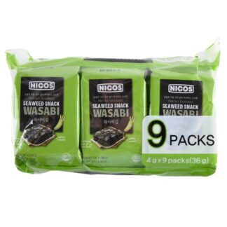 Nicos Seaweed Snack Wasabi 12X9Pk