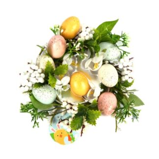 He Easter Wreath W/ Eggs