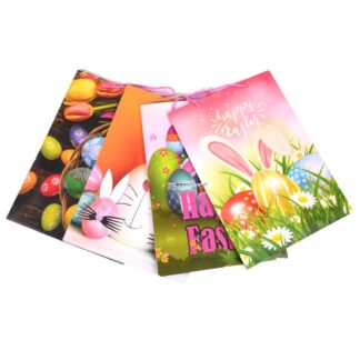 He Easter Gift Bag Paper Foil Silver Size"L" 4Asstd