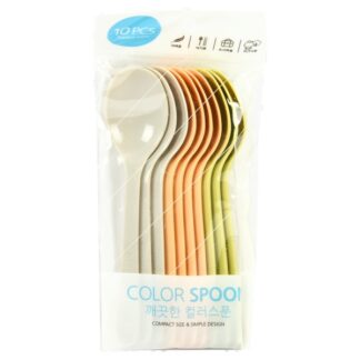 Plastic Spoon 10Pcs W/Asst Colors