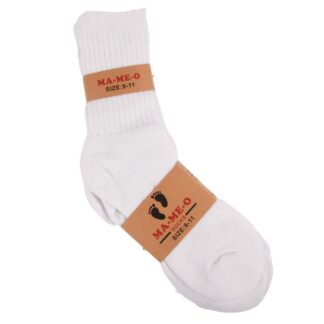 Mens Crew Socks 3Pk White Size 9-11
