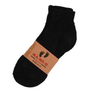 Mens Ankle Socks 3 Pk Black Size 9-11