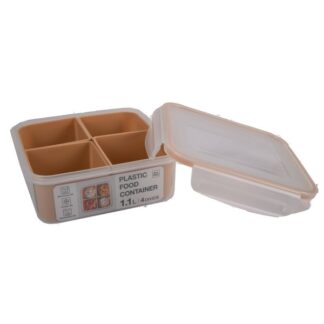 Plastic Food Container Rect.1.1L 4 Divide