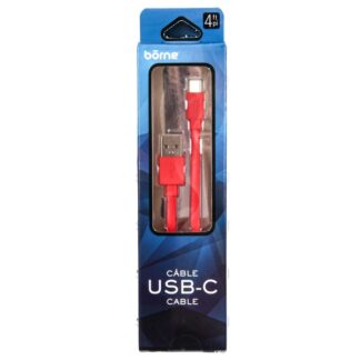 Type-C Flat Cable 4Ft Red #Ah697