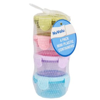 Nuvalu Mini Plastic Container    Rd 4Pcs  D7.3*4.5Cm, 2Pcs Sq-6.5*6.5*4Cm 98G/Set