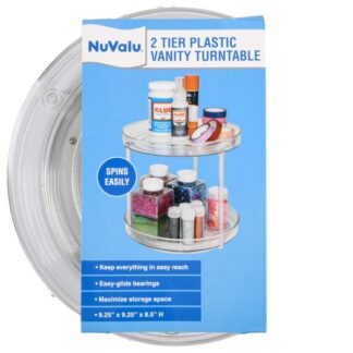 Nuvalu  Plastic  Vanity 2 Tier Turntable D23.5*22.5Cm 476G