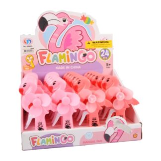 Flamingo Hand Action Fan Asst Color