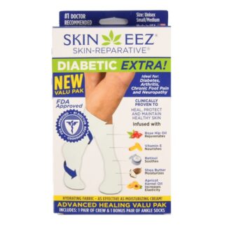 Diabetic Socks White 2 Pair S/M