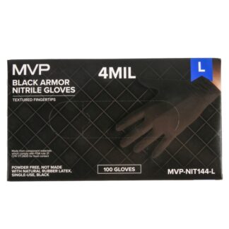 4 Mil Black Armor Nitrile Gloves Large