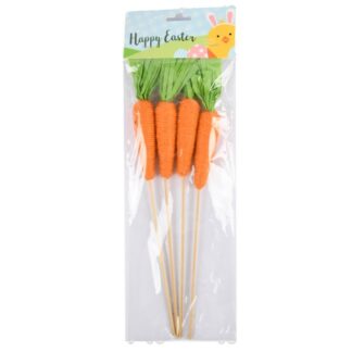 He Easter Carrot 4Pc W/Stick