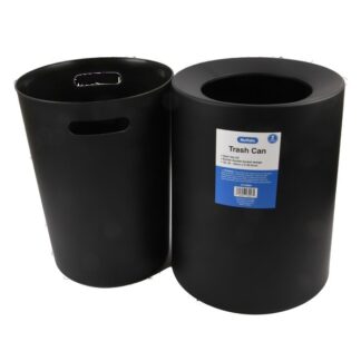 Nuvalu Trash Can 12L 2Pc Set Round Black