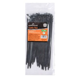 Kingman Cable Tie 0.14" X 5.9" Black 60Pcs