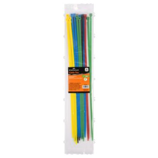 Kingman Cable Tie 0.19" X 13.78" Asst Color 25Pcs