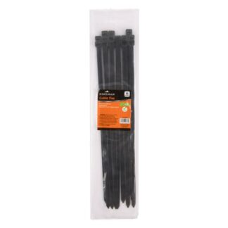 Kingman Cable Tie 0.31" X 11.8" Black 15Pcs