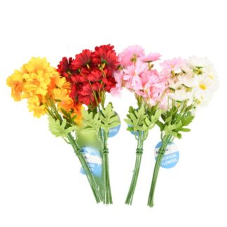 Artificial Flower Bundle W/Clrs Asst