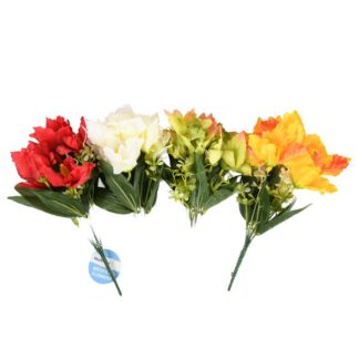 Artificial Flower Bundle W/Clrs Asst