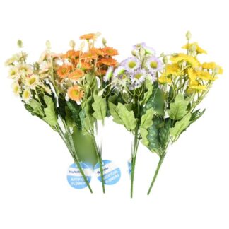 Artificial Flower Bundle W/Clrs Asst