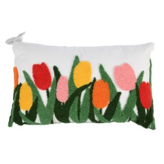 He Easter Cushion 48 X 28Cm W/Tulip