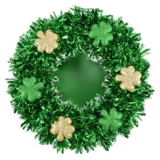 Hk St. Partick'S Tinsel Wreath W/ Ornament
