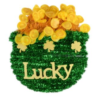 Hk St. Patrick'S Tinsel Lucky Pot
