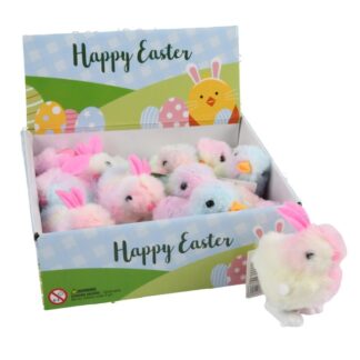 He Easter Wind-Up Rainbow Hopping Bunny 3.25"