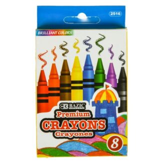 Bazic 8 Ct Premium Crayons