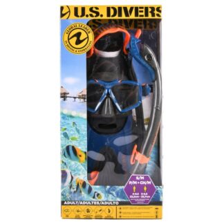 Hs Us Diver Sideview Mask Paradise Snorkel Blue Sz S/M