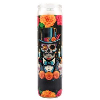 Veladora Religious Candle Dia De Muertos Caballero