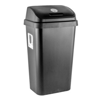Sterilite 13 Gal Swingtop Wastebasket Black