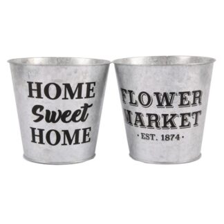 5.1" Metal Planter 2 Plain Designs