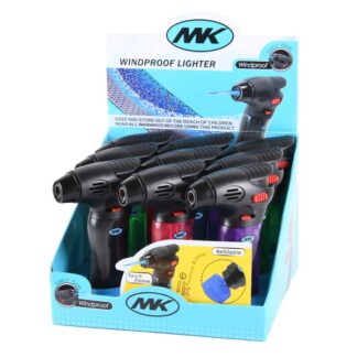 Mk Torch Lighter Windproof Asst Clrs