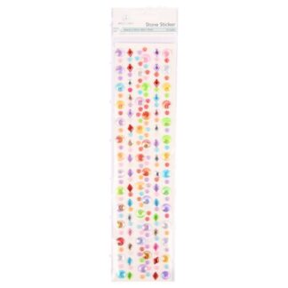 Angels Craft Glitter Stone Sticker Iridescent Asst Colors 182Ct