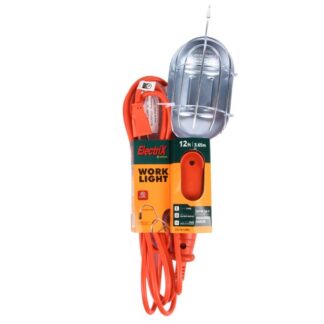Electric Indoor/Outdoor Extension Cord W/ Work Light 12Ft