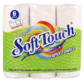Soft Touch Paper Towel 2Ply 80 Sheets 6Ct