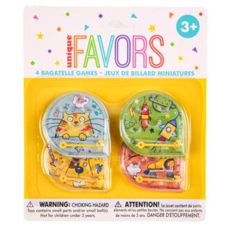 Unique Party Favors Mini Pinball Game 4Ct