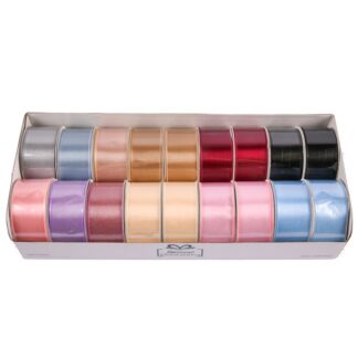 Angels Craft Sheer Organza Ribbon Rolls 3.8 Cm X 3 Yd Asst Colors