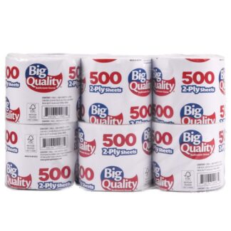 Big Quality Bath Tissue Toilet Paper 2-Ply 500Ct Sheet