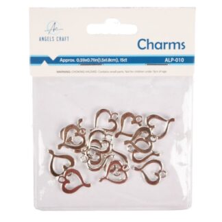 Angels Craft Alloy Pendant Heart Charm 15Ct 25Mm