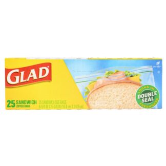 Glad Food Storage Zipper Sandwhich Bag 25Ct