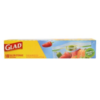 Glad Food Storage Zipper Gallon Bag 10Ct