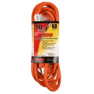 Electric Extension Cord 10Ft Ul Outdoor 16 Gauge