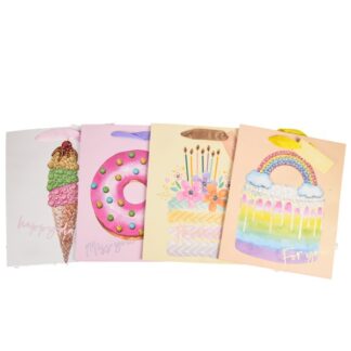 Gift Bag Ice Cream& Cake Asst Design Lg 32X26X12 Cm