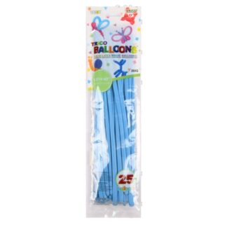 Trico Solid Latex Magic Balloons 25Ct 1.5"X45" Light Blue