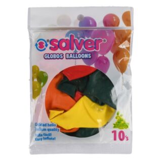 Salver Balloons Standard Asst Clr 12In 10Pk