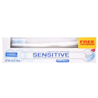 Lucky Toothpaste W/ Toothbrush Sensitive 3.5 Oz