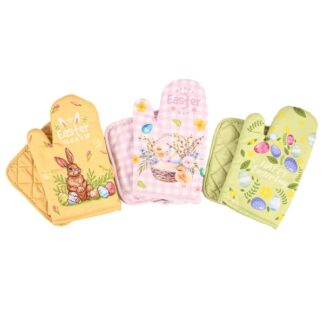 He Easter Oven Mitten & Pot Holder W/Asst Dgn & Clrs
